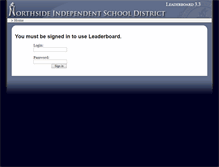 Tablet Screenshot of leaderboard.nisd.net